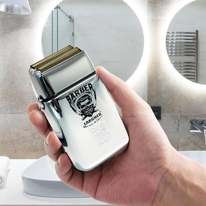 Beard Trimmer for Men - Cordless Electric Foil Beard Hair Trimmer Shavers with LCD Display, Rechargeable Electric Razor Face Trimmers Gifts for Him