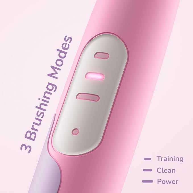 ORDO Squishmallows Electric Toothbrush, Sonic Toothbrushes for Kids, Rechargeable, 3 Brushing Modes, Over 5 Weeks Battery Life Extra Brush Head Included, Gift for Kids Aged 4 Years and Up, Patty