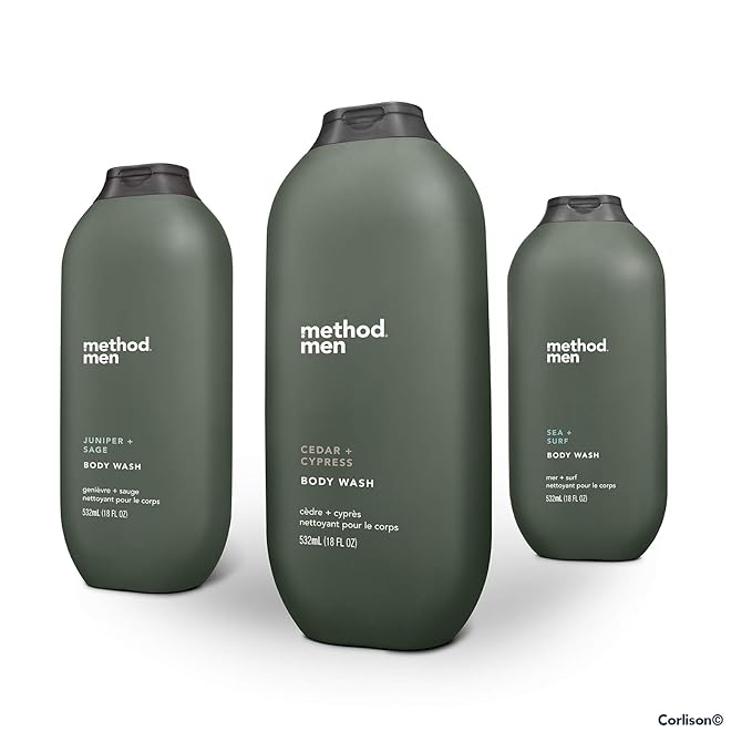 Method Men Body Wash, Sea + Surf, Paraben and Phthalate Free, 18 fl oz (Pack of 1)