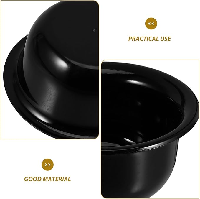 TOYANDONA Men’s Plastic Shaving Soap Bowl Black Reusable Shaving Mug with Foam Lather Holder for Beard Care and Daily Grooming