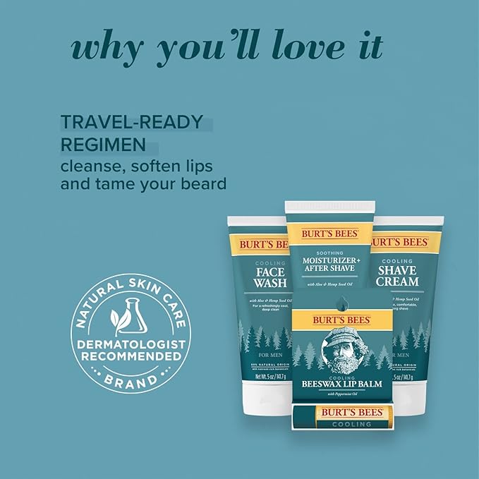 Burt s Bees Cooling Shave Cream with Aloe & Hemp For Men 5 Ounces (3 Pack)