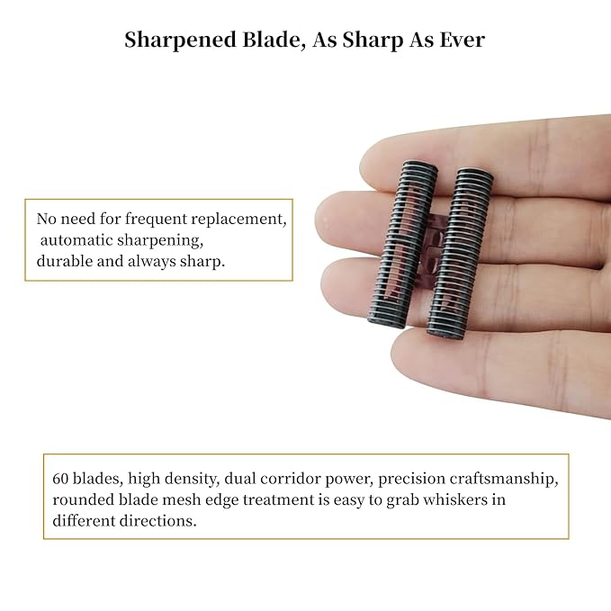 2 Pack Professional 5 Star Series Finale Shaver Replacement Foil and Cutter Bar Assembly Compatible with wahl Shaver Foil 7031-100, 7043-100 Super Close Shaving Replacement Heads，Black
