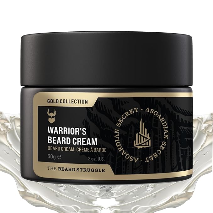 Beard Cream by Beard Struggle-Asgardian Secret Moisturizer&Softener for Men-Hydrated with Avocado & Jojoba Oils-Beard & Mustache Growth Cream 50g