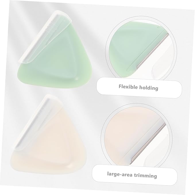 2-Pack Eyebrow Razors for Women Mini Triangle Face Shaver Hair Remover for Eyebrows and Facial Hair