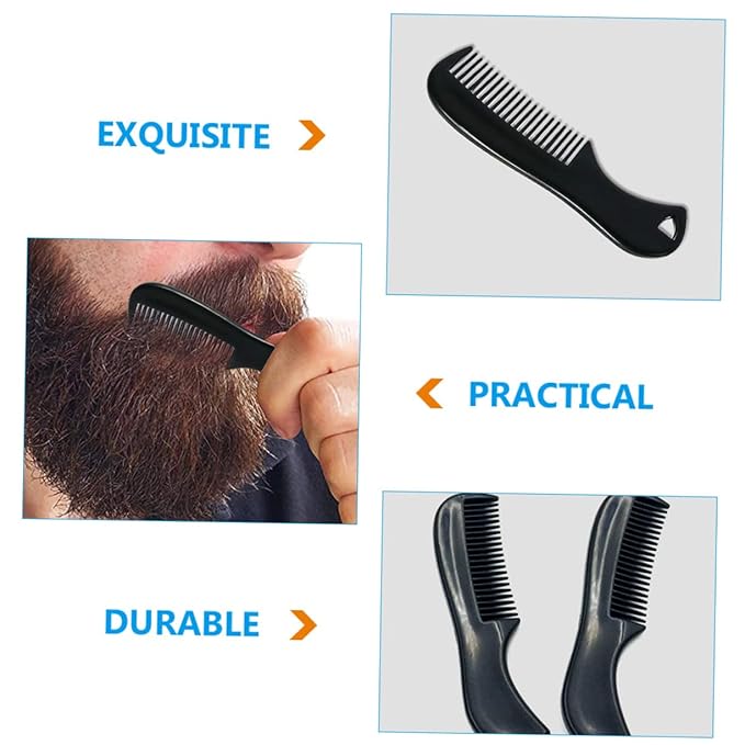 4sets Men's Hair Comb Pocket-sized Beard Comb Brush Styling Tool Portable Grooming 10pcs*4