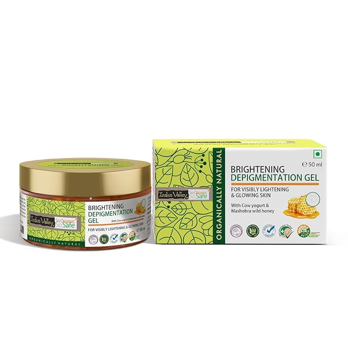 INDUS VALLEY Skin Lightening Cream, Hyperpigmentation Gel For Radiant & Glowing, Dark Spot Remover, for Men and Women, Facial Moisturizer, Hydrating Facial Skin 50ml