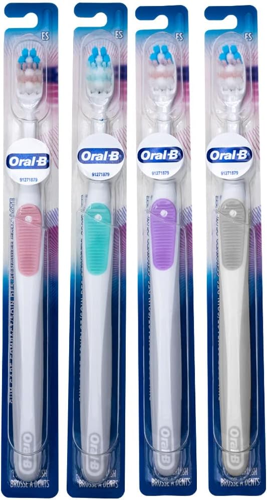 Oral-B Gum Care Extra Soft Toothbrush for Sensitive Teeth and Gums, Compact Small Head, (Colors Vary) - Pack of 1