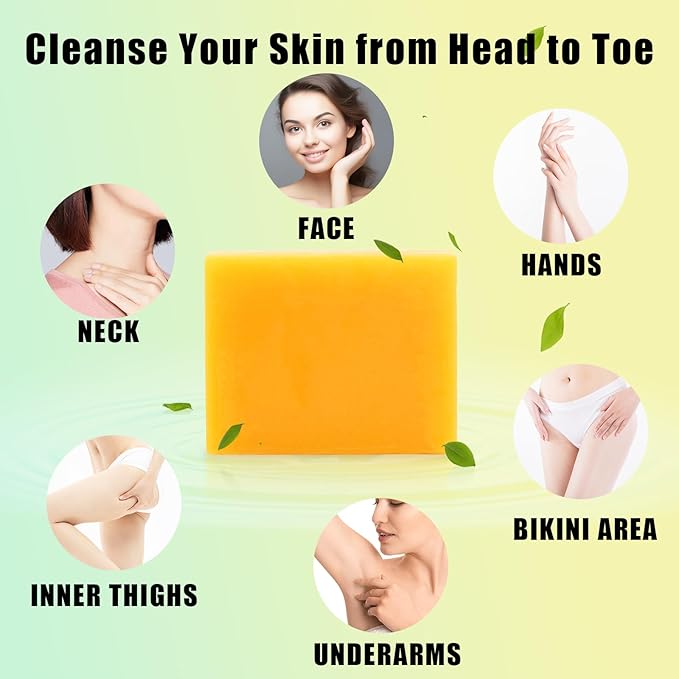 3 Pack Turmeric Soap Bar for Face & Body Cleanser, All Natural Turmeric Soap, Organic Handmade Tumeric Soap Bar, Gentle Turmeric Face Soap, Smooth Skin and Moisturizing – for All Skin Types, 3.53oz