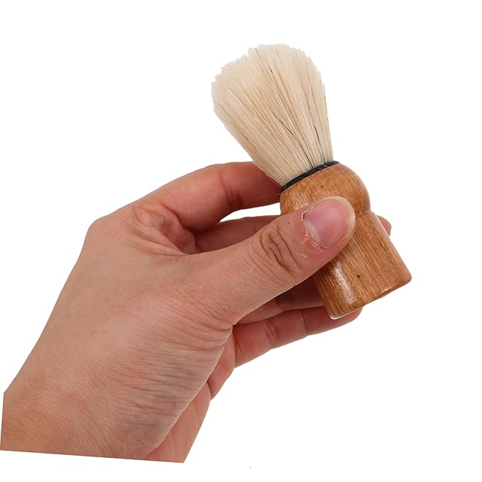 Portable Retro Beard Brush Natural Boar Bristles Travel-friendly Grooming Tool for Men for Daily Use Compact for Shaving Foam Application
