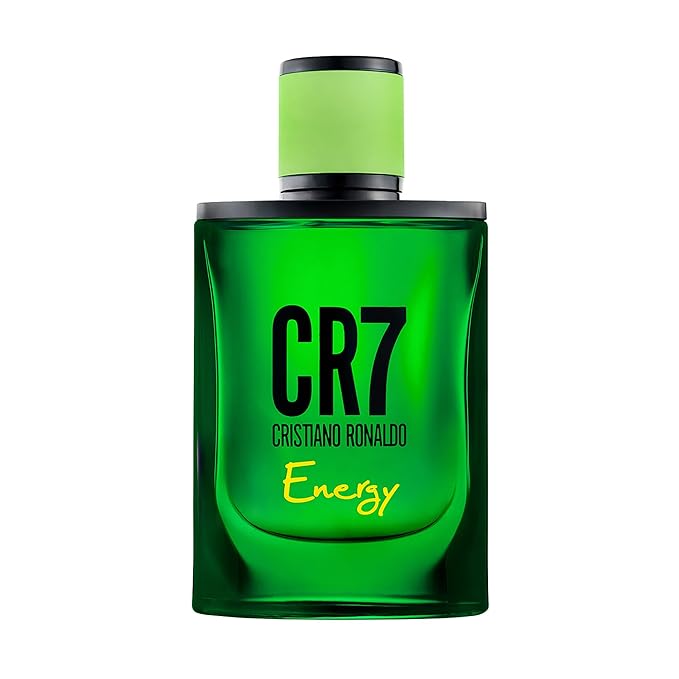 Cristiano Ronaldo CR7 Energy Eau de Toilette - Cologne For Men - Fougere Woody Green Men's Cologne - Cardamom, Lavender, Cedarwood Notes - 1 oz