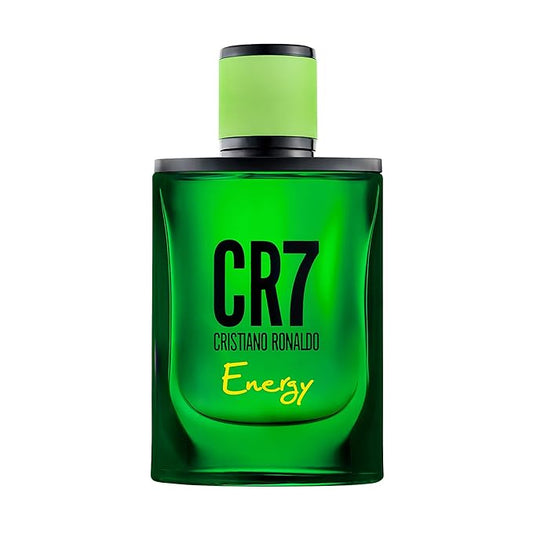Cristiano Ronaldo CR7 Energy Eau de Toilette - Cologne For Men - Fougere Woody Green Men's Cologne - Cardamom, Lavender, Cedarwood Notes - 1 oz