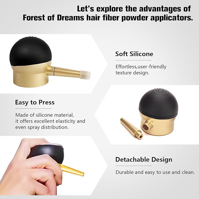 Hair Fiber Spray Applicator – Applicator Pump Nozzle for Hair Building Fiber Bottle，1 Applicator