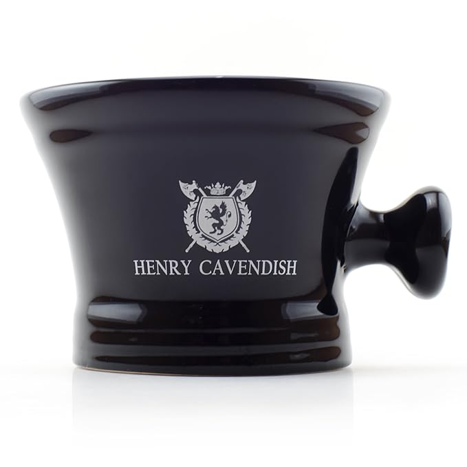 Henry Cavendish Shaving Kit with - Shaving Soap and Gentleman's Ceramic Shaving Soap Bowl with Handle. (Lavender)