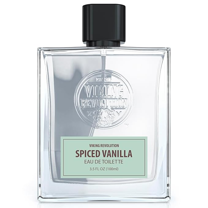 Viking Revolution Spiced Vanilla Cologne for Men - Aromatic Mens Cologne Spray Eau de Toilette - Alluring Perfume for Men with Notes of Peony, Agarwood, Leather and Iris - Gifts for Men 3.5 Fl Oz
