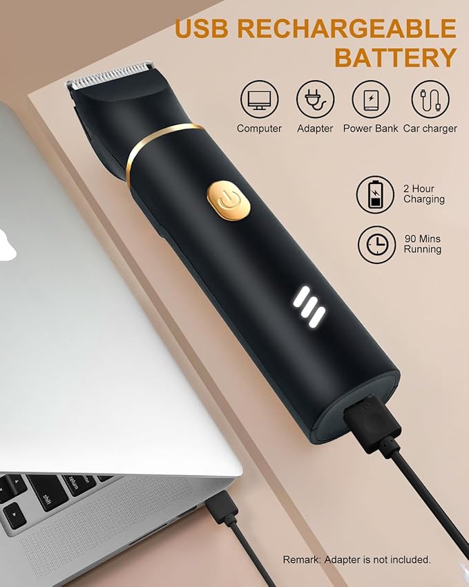 Manscape Body Hair Trimmer for Men-3 in 1 Electric Razor Groin Groomer,IPX7 Waterproof,Versatile Hair Trimmer for Ball/Pubic/Chest/Beard/Nose,USB-C Rechargeable,Gifts for Him Dad