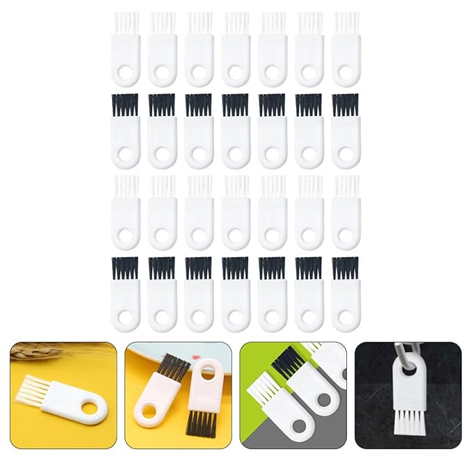 30pcs Electric Shaver Cleaning Brush Razor Cleaner Tool White and Black Bristles for Men’s Shaving Razor Maintenance and Hygiene