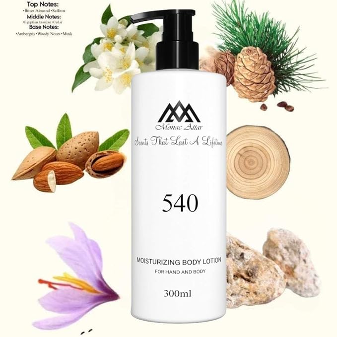 Monac 540 Lotion Inspired by Baccarratt Rouge 540, Eau De Parfum, 1.7oz/50ml, Unisex, Long Lasting Fragrance, Luxury Made Affordable
