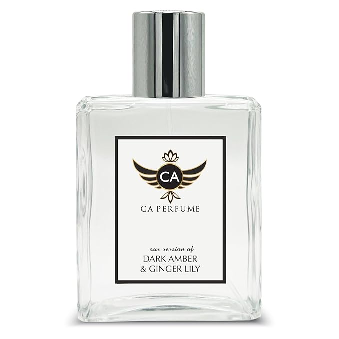 CA Perfume Impression of Dark Amber & Ginger Lily For Women Amber Woody Fragrance Long Lasting Womens Perfume Eau De Parfum 3.4 Fl Oz 100ml