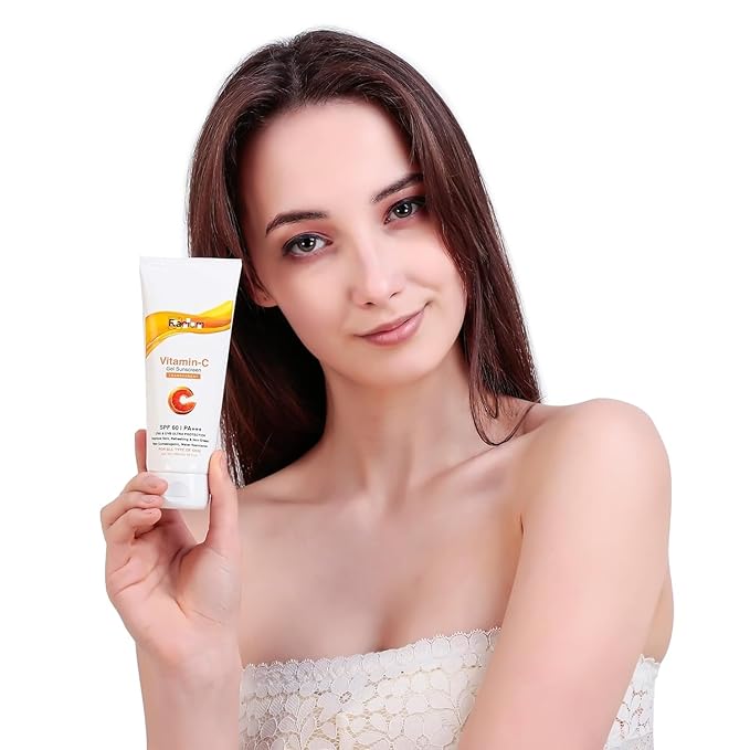 Vitamin-C Gel Sunscreen Transparent | SPF 60 | PA+++ | Ultra Protection | Dermatologically Tested | Improves Skin, Refreshing & Non-greasy | All Skin Types | Men & Women | 100ml