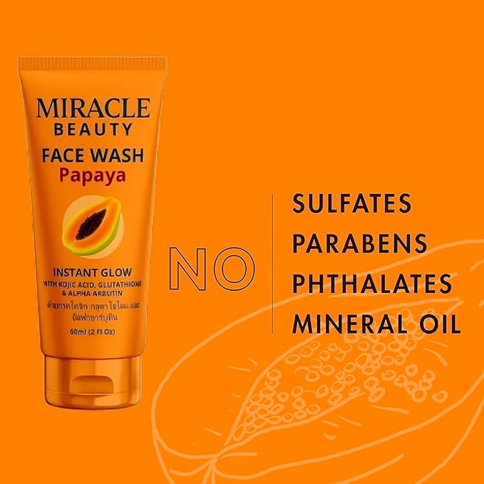MACARIA Miracle Beauty Papaya Daily Routine women's Face Wash with for Sensitive Skin, Facial Cleanser
