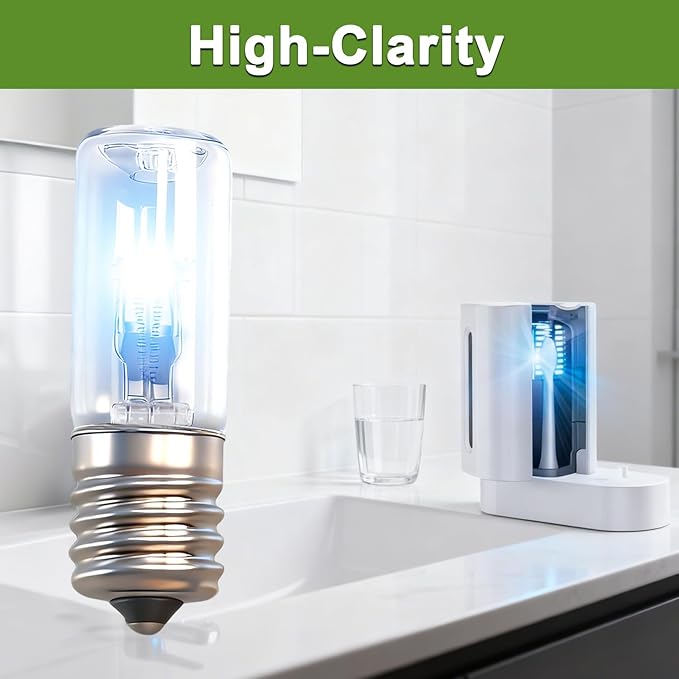 4PCS E17 3W 10V Light Bulbs Replacement Compatible with Philips Sonicare Charger Base HX6150 HX6160/D HX7990