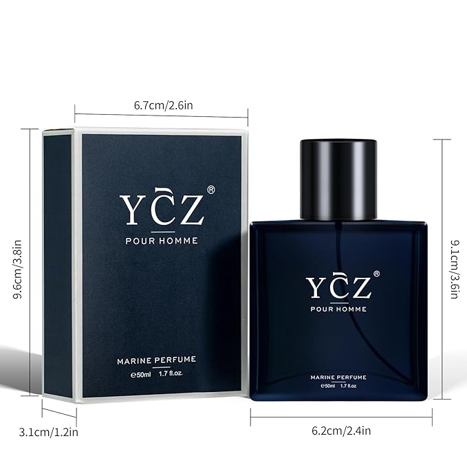 Ycz Charm Unfolds Marine Perfume for Men,1.7 oz.Long-Lasting Eau de Parfum Cologne for Men, Oriental Woody Fragrance Daily Use Men's Casual Cologne Smell Fresh All Day A Gift for Any Occasion