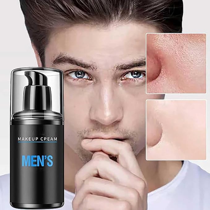 Men's Makeup Cream For Moisturizing & Spots Covering,Crema De Maquillaje Para Hombres Para Iluminar,Bare Face Cream For Men,Men's Tone-Up Lazy Cream,For All Skin Types (1PC)