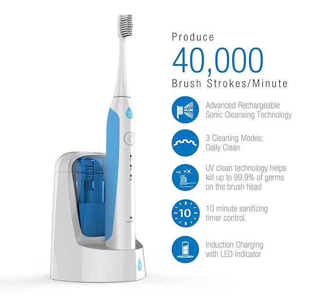 Pursonic S750 Sonic SmartSeries Electronic Power Rechargeable Battery Toothbrush