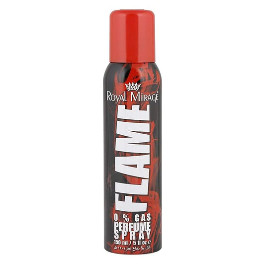 Royal Mirage Flame Body Spray - Long-Lasting Spicy Fragrance with Cinnamon & Vanilla - 150ml Body Mist for Everyone