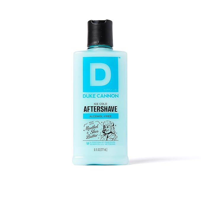 Duke Cannon Ice Cold Cooling After Shave Balm for Men - 6 fl oz - Alcohol-Free Post-Shave Balm for Men - Made with Menthol & Shea Butter (Pack of 2)