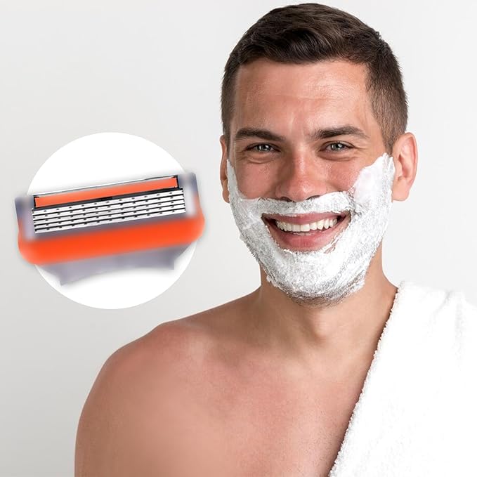 Razor Blade Refills compatible with Razors, 24 Count, Dual Lubrication System for Close Comfortable Shave