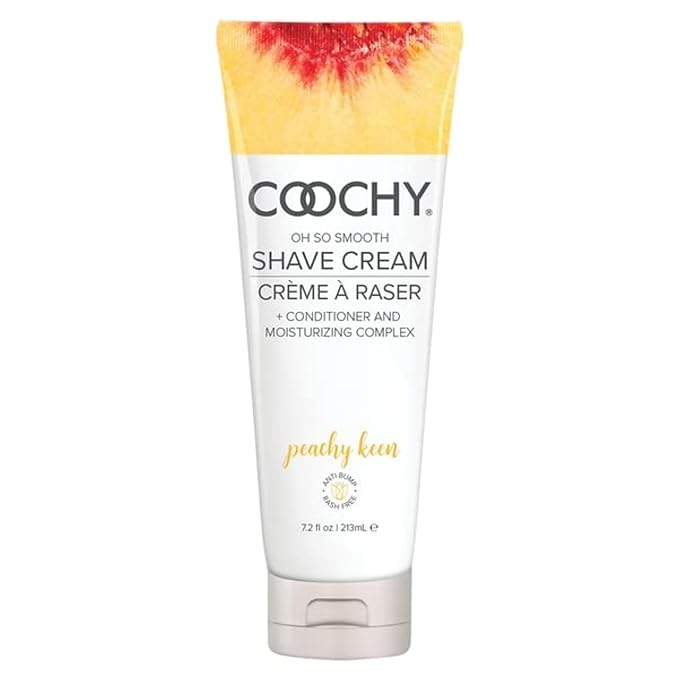 Coochy Shave Cream - Moisturizing Shave Lotion - Gentle Intimate Shaving Cream - For Bikini Area, Underarms, Legs & More - Rash-Free, Hydrating Formula - Peachy Keen, 7.2 oz