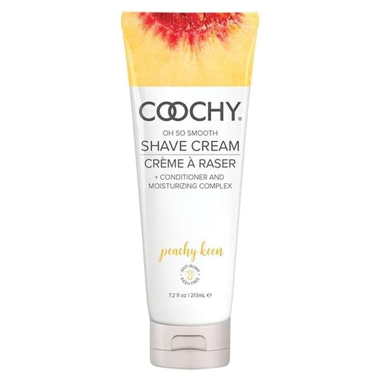 Coochy Shave Cream - Moisturizing Shave Lotion - Gentle Intimate Shaving Cream - For Bikini Area, Underarms, Legs & More - Rash-Free, Hydrating Formula - Peachy Keen, 7.2 oz
