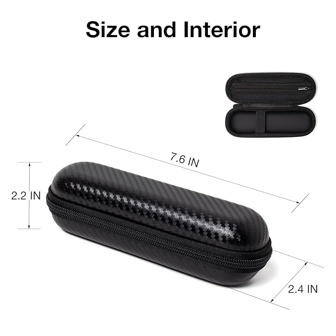 Nincha Compact Travel Trimmer Case for Philips Hybrid Electric Trimmer and Shaver, Face + Body Groomer QP2724/90, QP2834/70, QP1924/70, QP6531/70, QP4631/90, Hard Carrying Case, Black