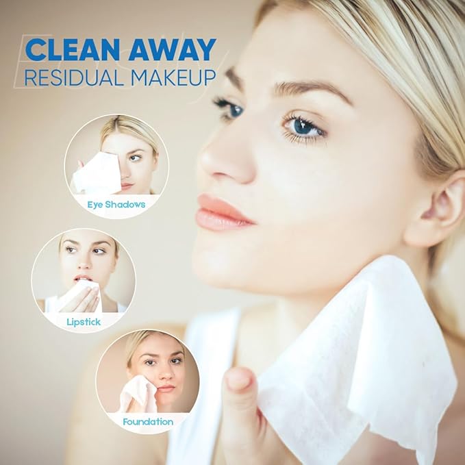 Orighty Disposable Face Towel, Biodegradable Clean Facial Towels, Super Soft Makeup Remover Wipes, Absorbent Facial Wash Cloth for Makeup Removing, Facial Cleansing, Nursing, Outdoor, 100 ct, 1 pack