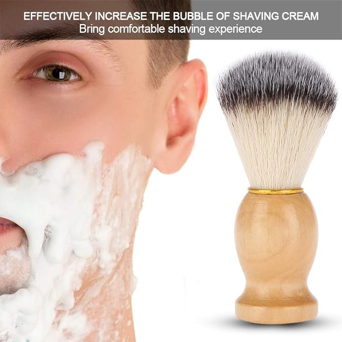 Beard Brush For Men Mens Shaving Brush,Shaving Brush Men,Fashionable Practical Shave Brush Travel Shaving Brush Shave Cream Brush,Artistic For Salon Clean Extra Beard Travel Home