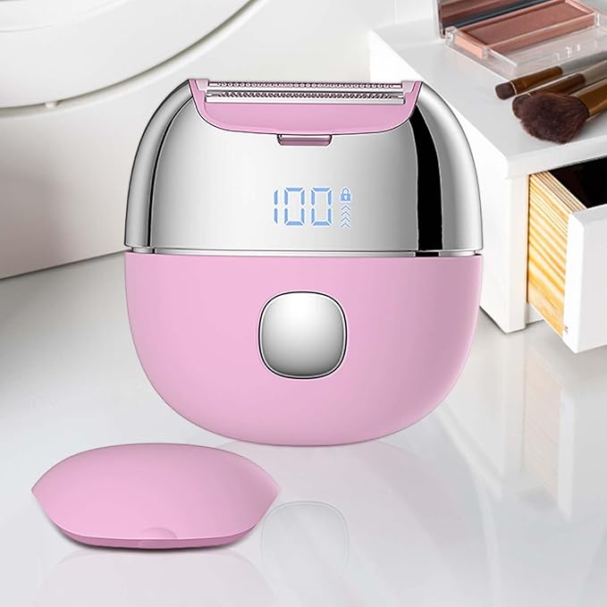 Bikini Trimmer for Women, Pain-Free Intimate Area Hair Removal Device | IPX6 Full‑Body Washable USB-C Rechargeable,Replaceable Blade| Electric Razors for Women, Electric Lady Shaver