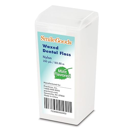 SmileGoods Waxed Dental Floss, 200 Yards, Mint Flavored