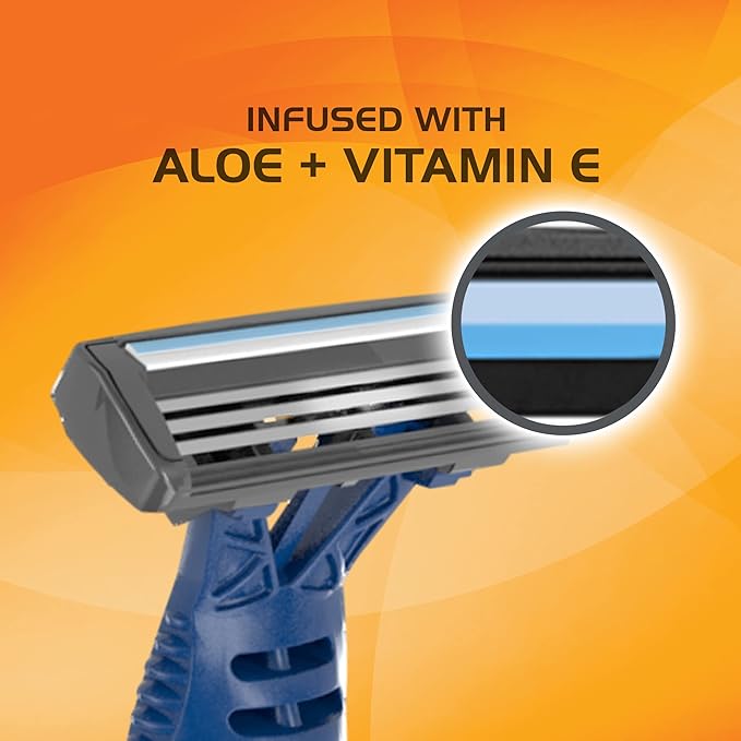 BIC Comfort 3 Advance Disposable Razors for Men, For an Ultra-Soothing and Close Shave, 4 Piece Razor Set