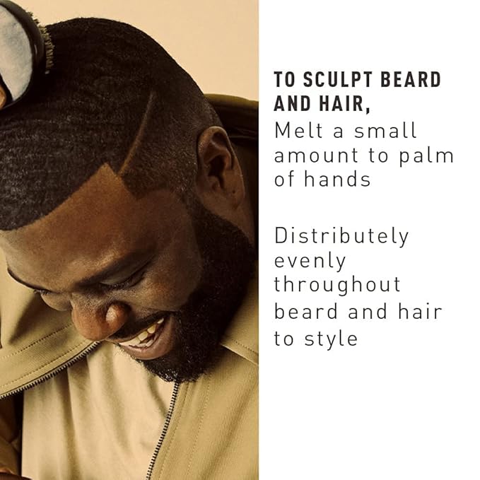 Bevel Beard Balm & Hair Pomade for Waves with Coconut Oil and Shea Butter,Locks in Moisture to Help Reduce Frizz and Breakage,Beard Care for Men,3.4 Oz,(Pack of 2)