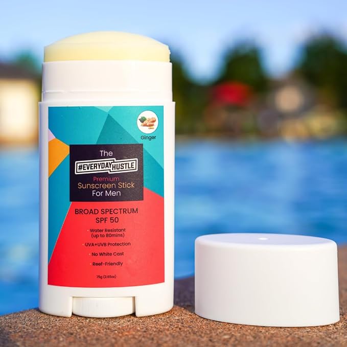 #EverydayHustle Sunscreen Stick For Men, Broad Spectrum SPF 50 Protection for Face and Body, No-Mess Application, 75g
