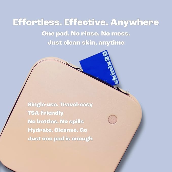 Aquafresh Facial Cleansing Pads – 40 Individually Wrapped Cotton Wipes for Oily & Combination Skin | On-the-Go Face Wipes for Travel, Gym & Daily Skincare