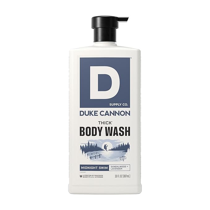 Duke Cannon THICK Body Wash for Men, Midnight Swim, 30 oz