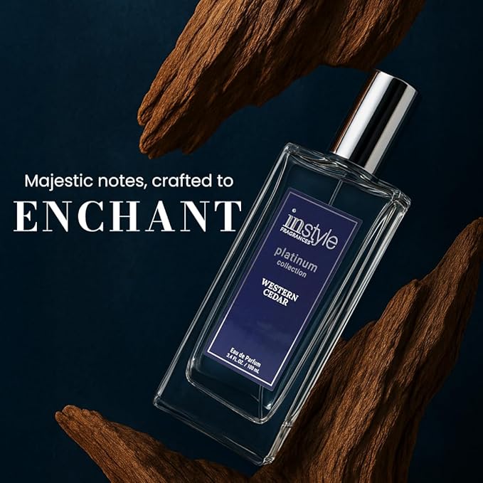 Instyle Fragrances Platinum Collection Western Cedar, Inspired by L.e Labo’s Sa.ntal 33, Premium Unisex Eau de Parfum, CLEAN, Vegan, Paraben-Free, Never Tested on Animals, 3.4 Fluid Ounces