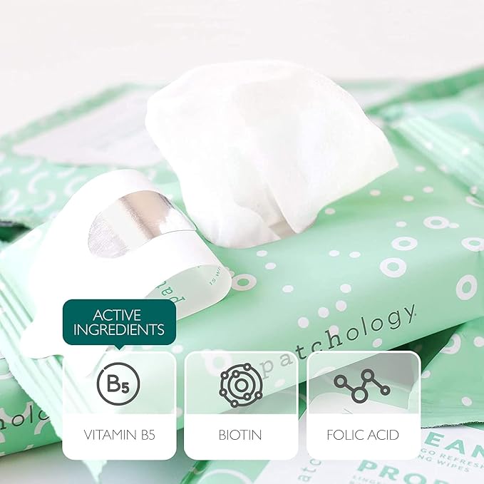 Patchology Clean AF Facial Cleansing Wipes - On-The-Go Refreshing Travel Size Face Wipes for Removing Dirt and Oil - Makeup Remover for Sensitive and Oily Skin (1 pack/15 sheets)