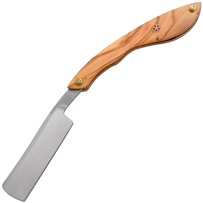 Straight Razor | Straight Edge-Razor Wood Handle- Sharp | High Hardness Stainless Steel Cutthroat Straight Edge Blade | Barber Razor (222)