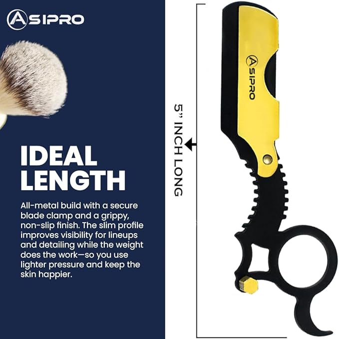 Straight Edge Razor for Mens Straight Razor with 20 Straight Razor Blades Single Blade Razors for Men Navaja para Afeitar para Hombre Barber Razor Single Edge Razor Beard Razor for Men