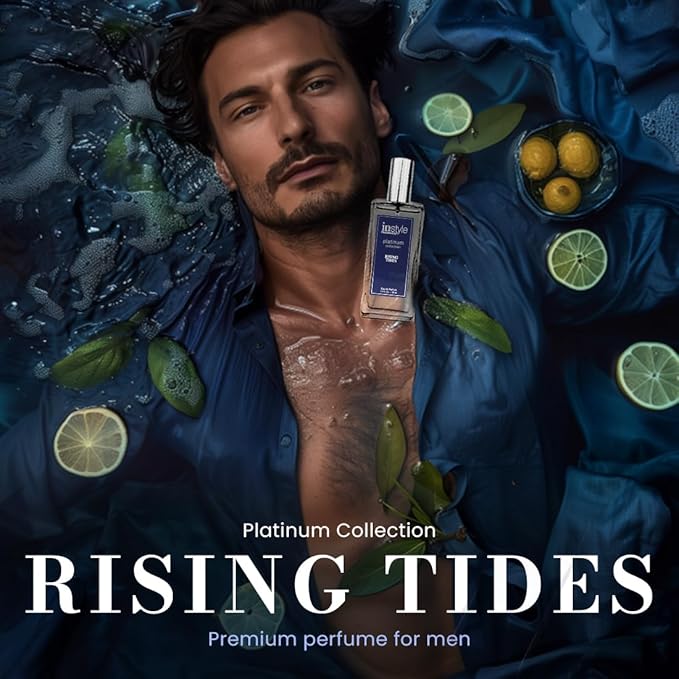 Instyle Fragrances Platinum Collection Rising Tides, Inspired by JPG’s L.e Male, Premium Men’s Eau de Parfum, CLEAN, Vegan, Paraben-Free, Never Tested on Animals, 3.4 Fluid Ounces