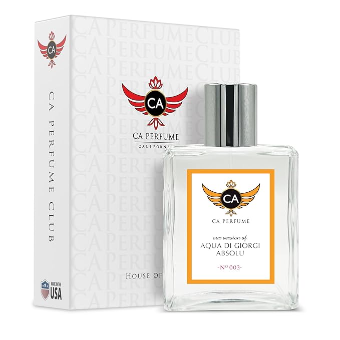 CA Perfume Impression of Aqua Di Giorgi Absolu for Men Woody Aromatic Scent Long Lasting Cologne for Men Signature Scent for Day and Night Wear 3.4 Fl Oz 100ml