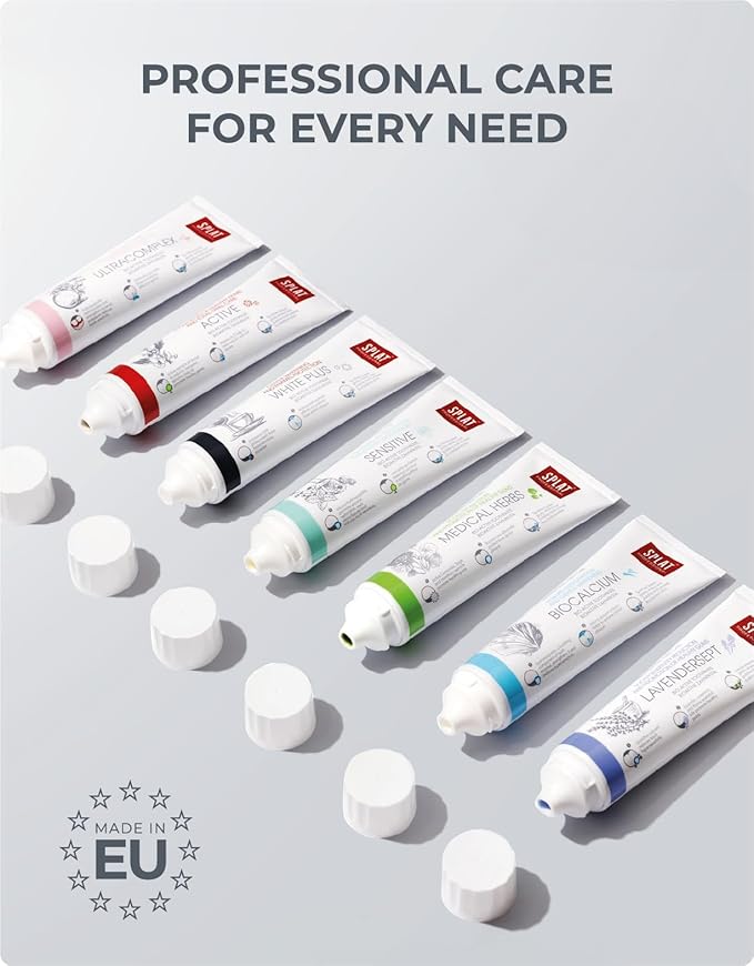 Splat Professional Series Multiple Action Toothpaste With Bioactive Calcium Enamel Restoration Tooth Sensitivity Reduction